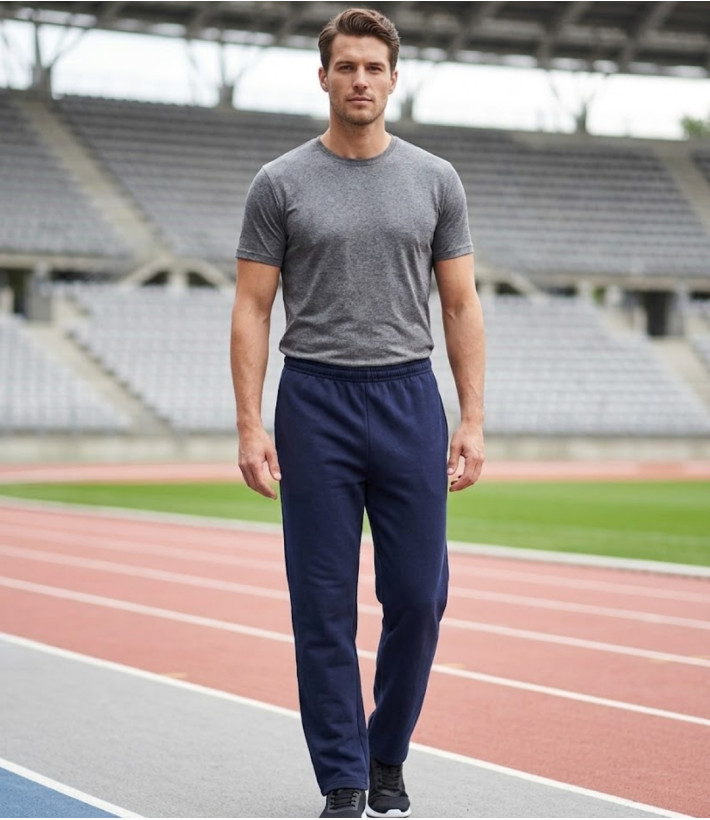 CHALLENGER VADIM2 — Jogging molleton bas droit marine