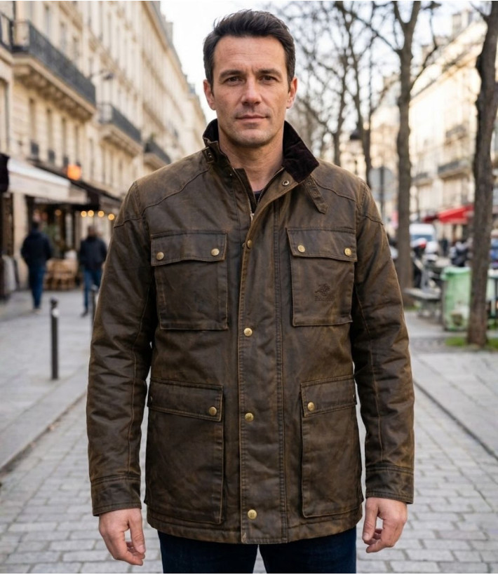 WINCHESTER NEVERM — Parka homme marron chaude et isolante