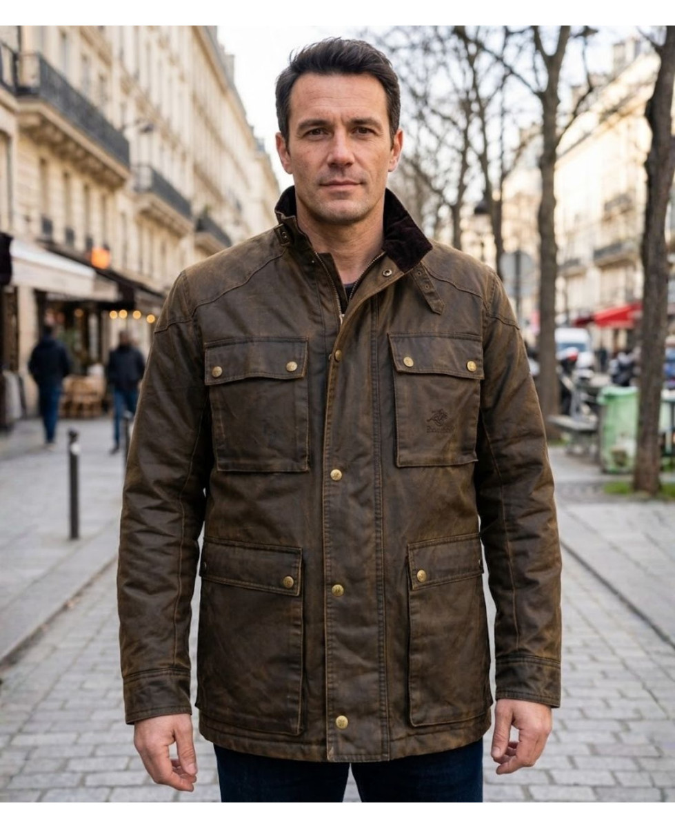 WINCHESTER NEVERM — Parka homme marron chaude et isolante