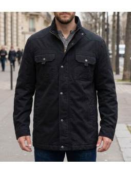 Parka matelassée pour homme noire WINCHESTER NATION1N avec poches à rabat