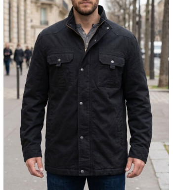 Parka matelassée pour homme noire WINCHESTER NATION1N avec poches à rabat