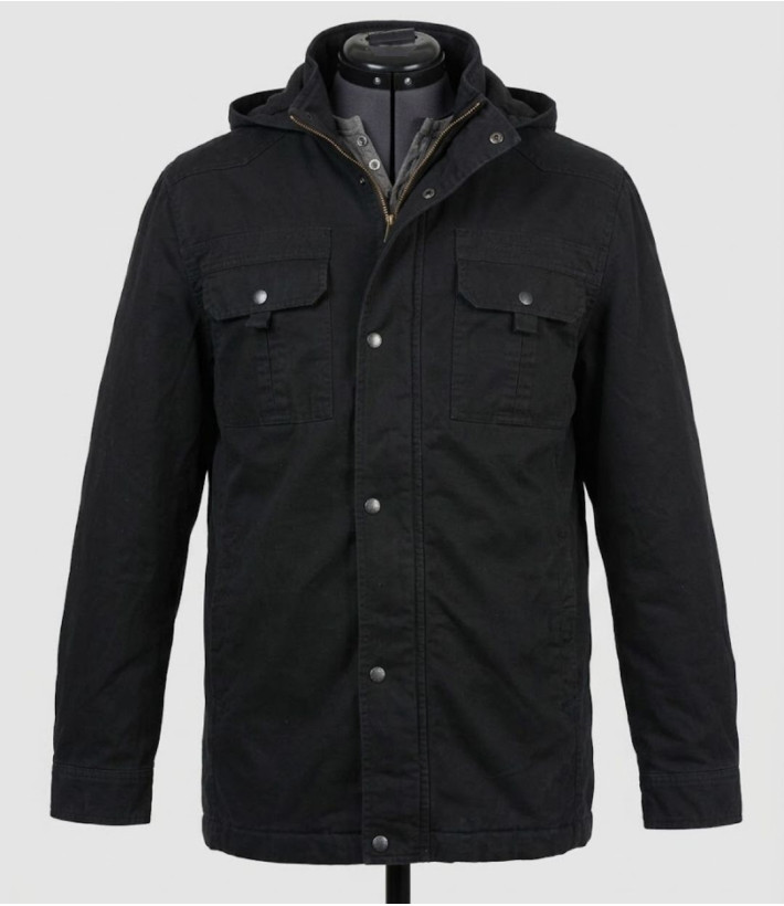 WINCHESTER NATION1N — Parka homme noire chaude matelassée