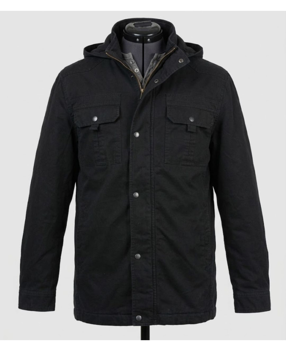 WINCHESTER NATION1N — Parka homme noire chaude matelassée