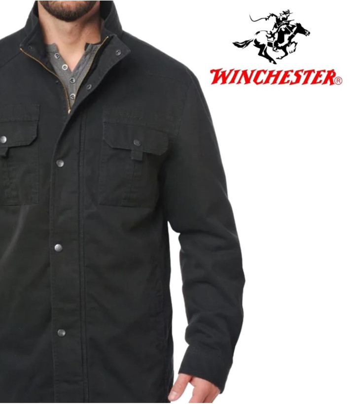 WINCHESTER NATION1N — Parka homme noire chaude matelassée