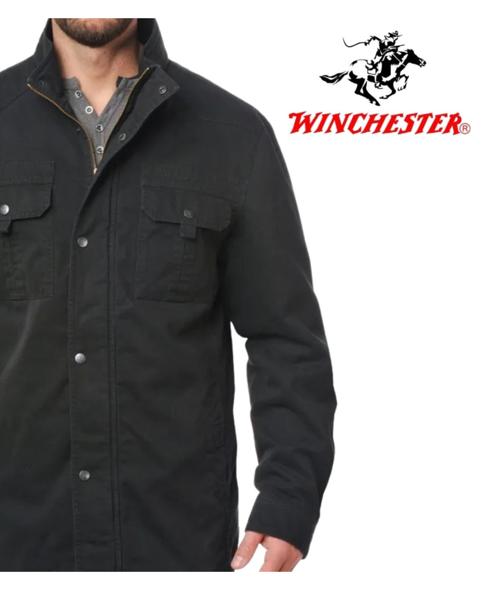 WINCHESTER NATION1N — Parka homme noire chaude matelassée
