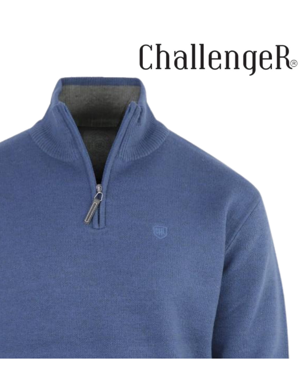 CHALLENGER PYLONE1 — Pull zippé marine col montant
