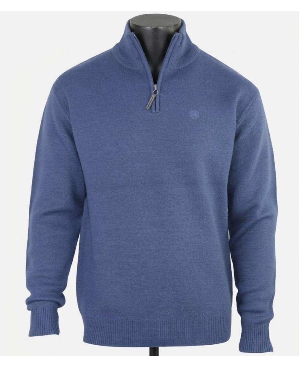 CHALLENGER PYLONE1 — Pull zippé marine col montant