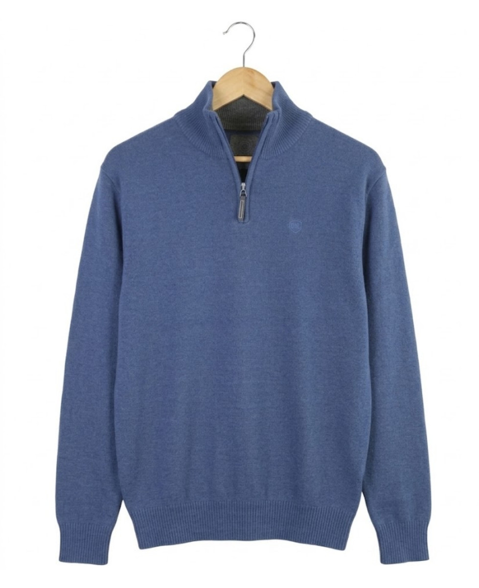CHALLENGER PYLONE1 — Pull zippé marine col montant