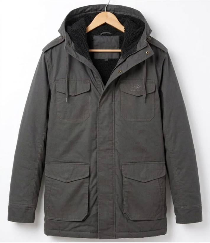 WINCHESTER NETWORK1G — Parka homme grise chaude matelassée
