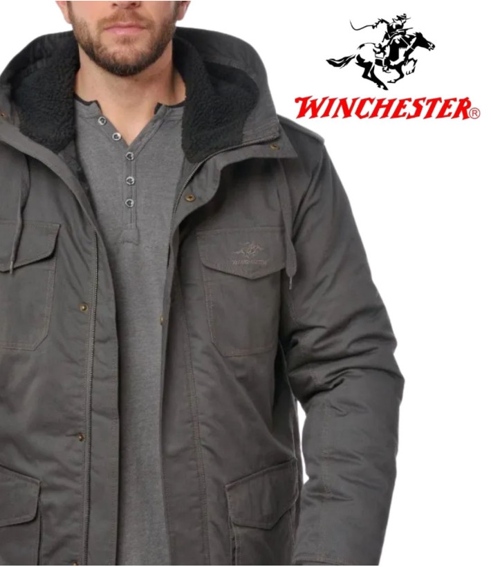 WINCHESTER NETWORK1G — Parka homme grise chaude matelassée