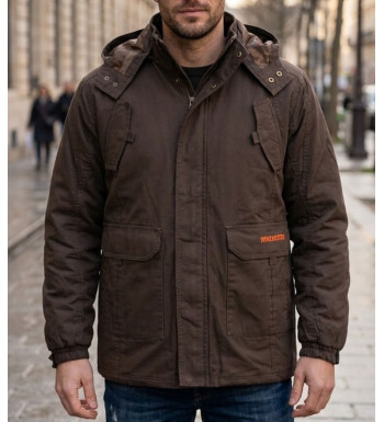 Parka matelassée pour homme marron WINCHESTER NUMBERM avec capuche amovible