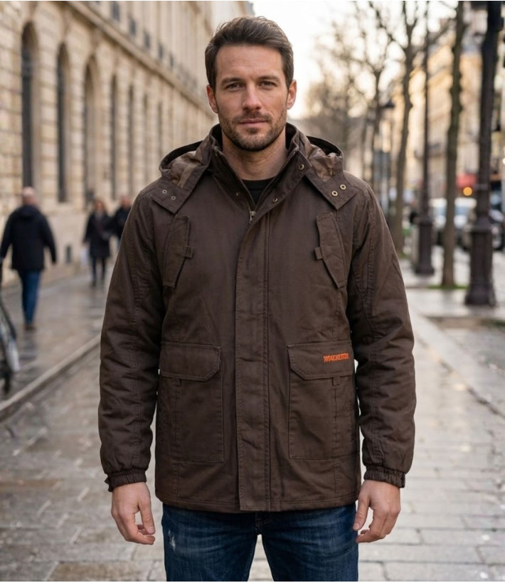 WINCHESTER NUMBERM — Parka homme marron chaude et isolante