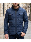 Blouson matelassé pour homme bleu WINCHESTER JUDE2 avec col montant