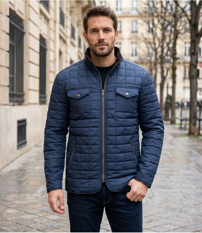 WINCHESTER JUDE2 — Blouson matelassé bleu chaud et sobre