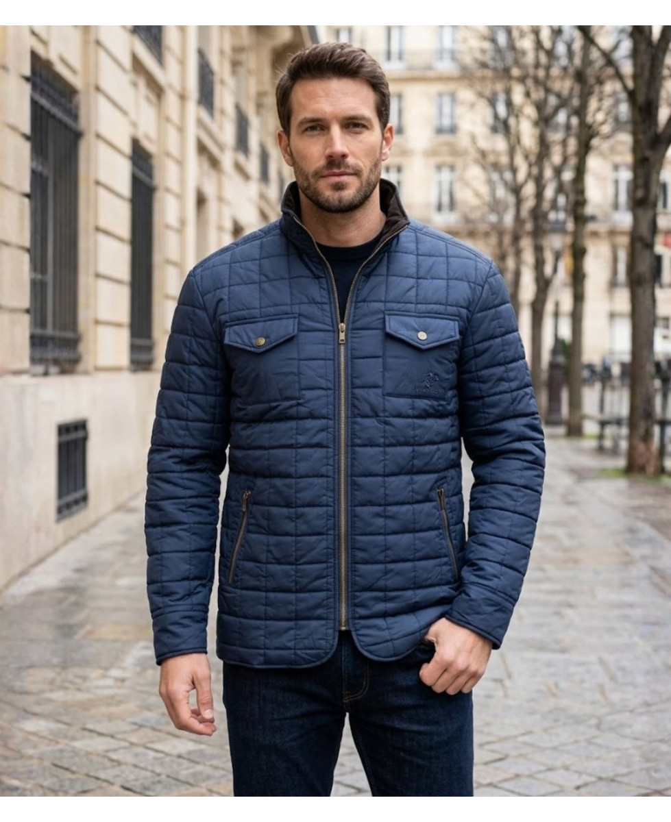 WINCHESTER JUDE2 — Blouson matelassé bleu chaud et sobre