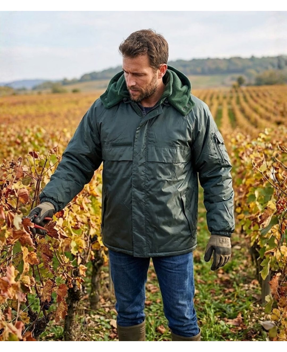 SEDETEX VIGNE — Parka homme kaki imperméable et isolante