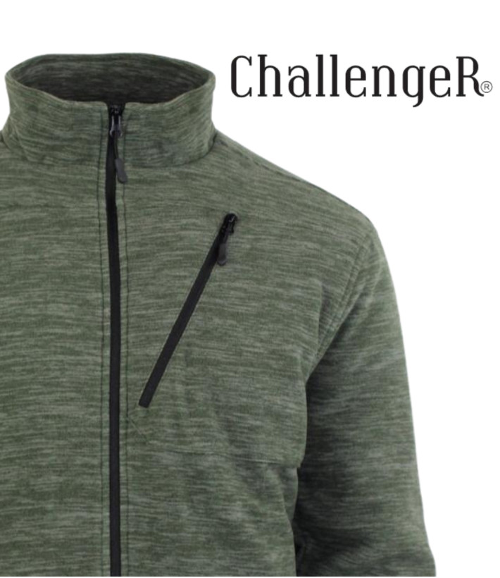 CHALLENGER CALGARY3 — Veste polaire kaki chiné chaude