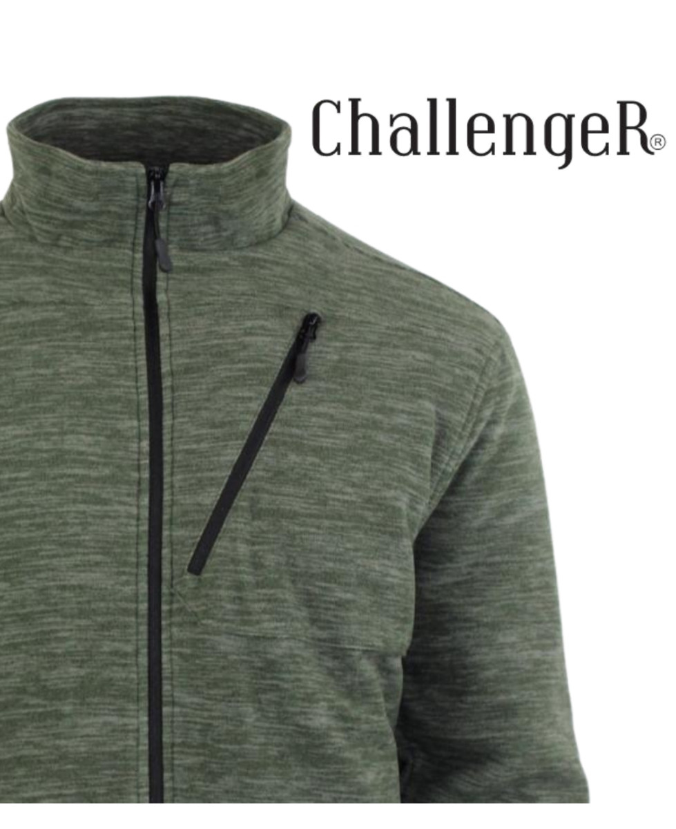 CHALLENGER CALGARY3 — Veste polaire kaki chiné chaude