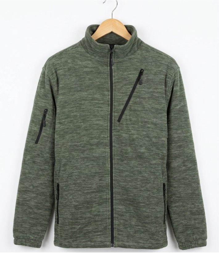 CHALLENGER CALGARY3 — Veste polaire kaki chiné chaude