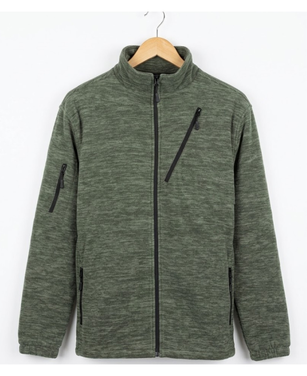 CHALLENGER CALGARY3 — Veste polaire kaki chiné chaude