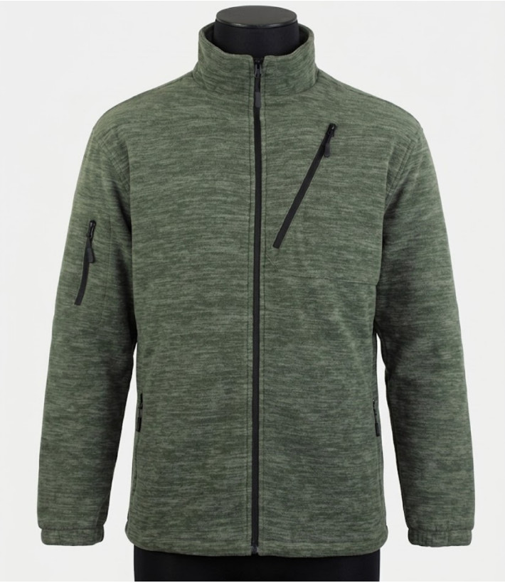 CHALLENGER CALGARY3 — Veste polaire kaki chiné chaude