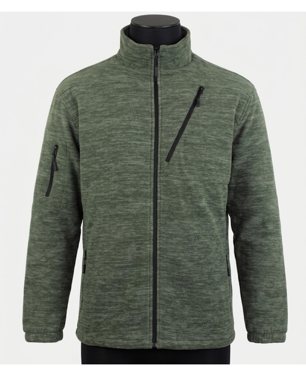 CHALLENGER CALGARY3 — Veste polaire kaki chiné chaude