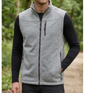 CHALLENGER CHAMBERY4 gilet sans manches polaire gris chiné homme