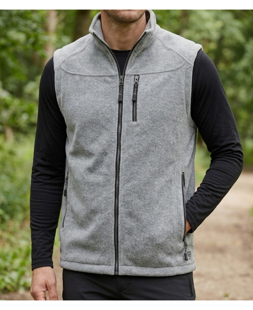 CHALLENGER CHAMBERY4 gilet sans manches polaire gris chiné homme