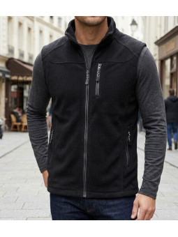 CHALLENGER CHAMBERY3 gilet sans manches polaire noir homme