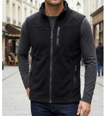 CHALLENGER CHAMBERY3 gilet sans manches polaire noir homme
