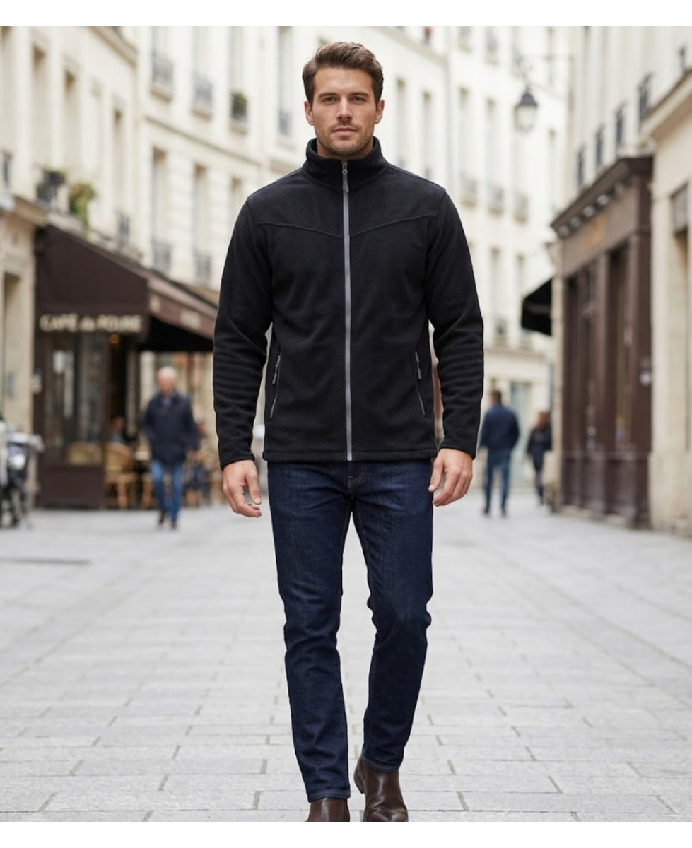 CHALLENGER CHAMONIX1 — Veste polaire zippée noir