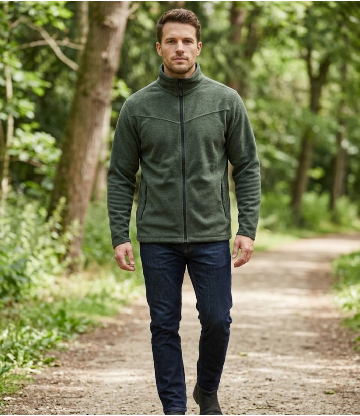 CHALLENGER CHAMONIX3 — Veste polaire zippée kaki