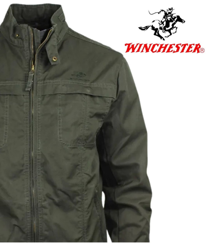 Winchester WE1294K — Blouson zippé kaki respirant en coton