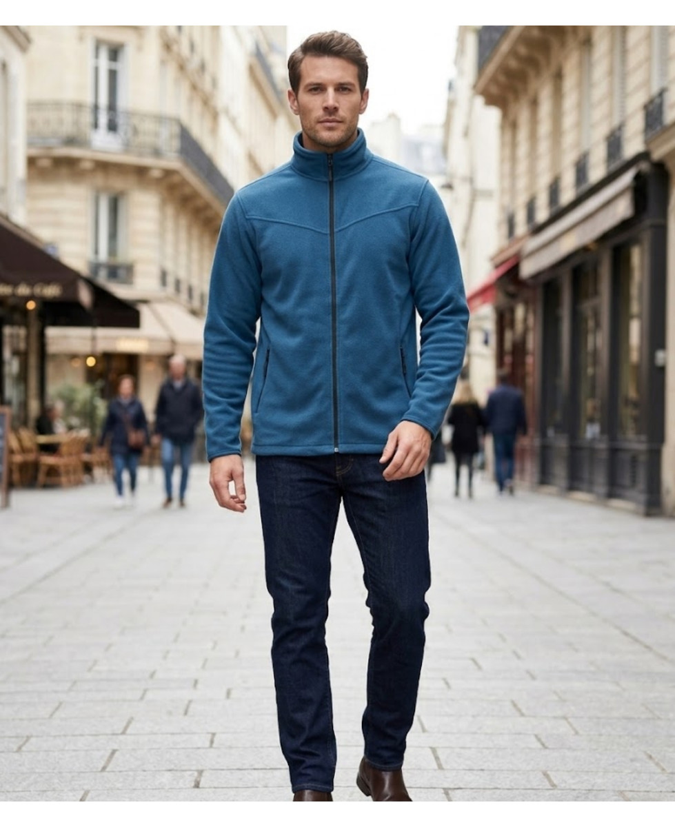 CHALLENGER CHAMONIX4 — Veste polaire zippée bleu