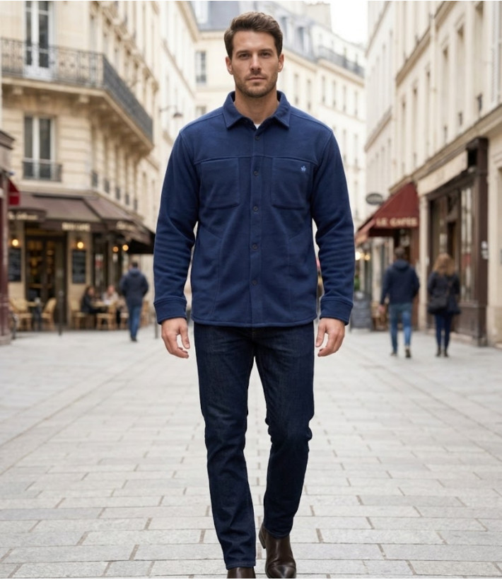 CHALLENGER CLARK1 — Surchemise polaire marine chaude