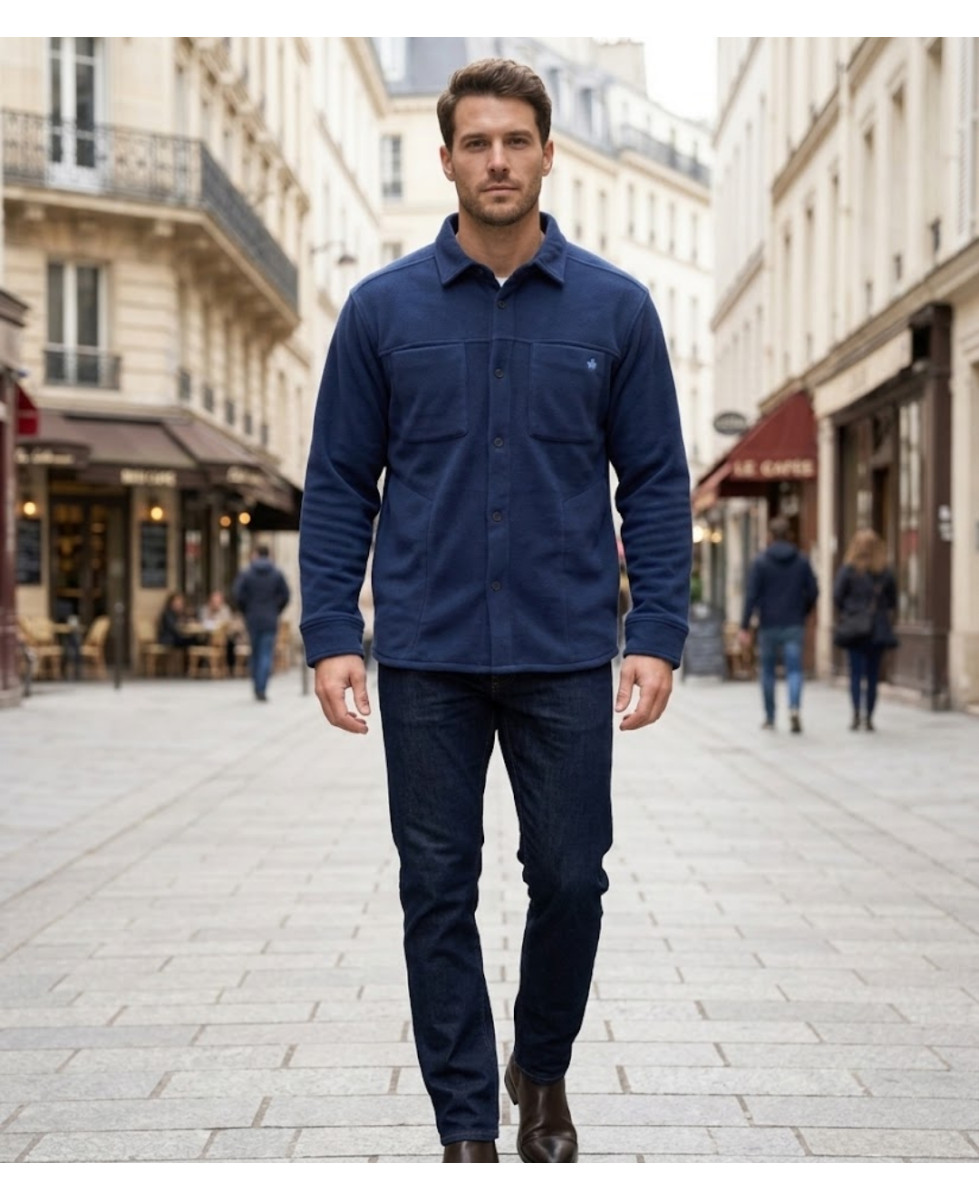 CHALLENGER CLARK1 — Surchemise polaire marine chaude