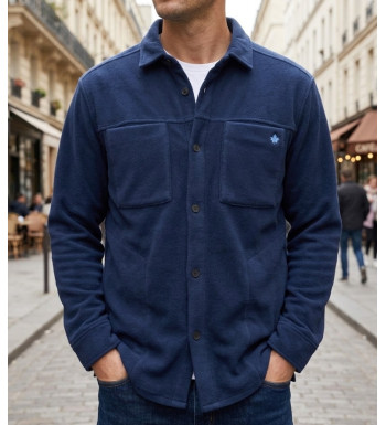 CHALLENGER CLARK1 surchemise polaire bleu marine homme