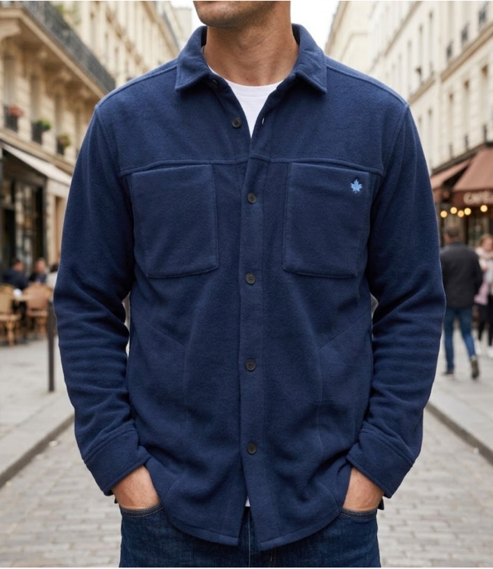 CHALLENGER CLARK1 surchemise polaire bleu marine homme