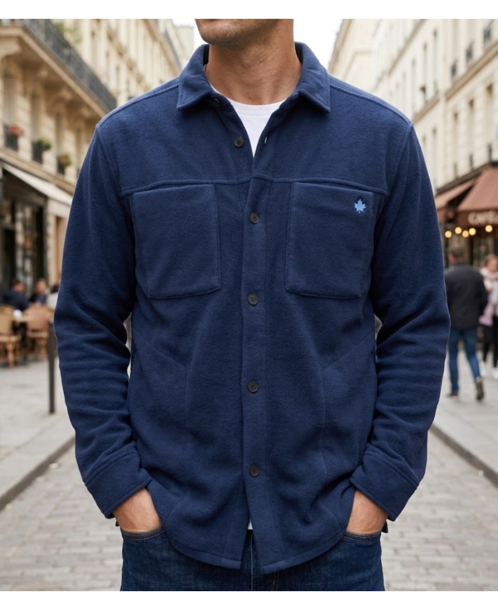 CHALLENGER CLARK1 surchemise polaire bleu marine homme