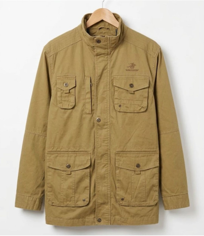 Winchester WE1238M — Saharienne homme jaune en pur coton