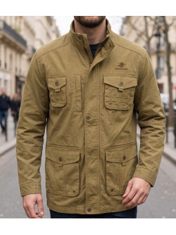Saharienne homme jaune moutarde 100% coton WINCHESTER WE1238M