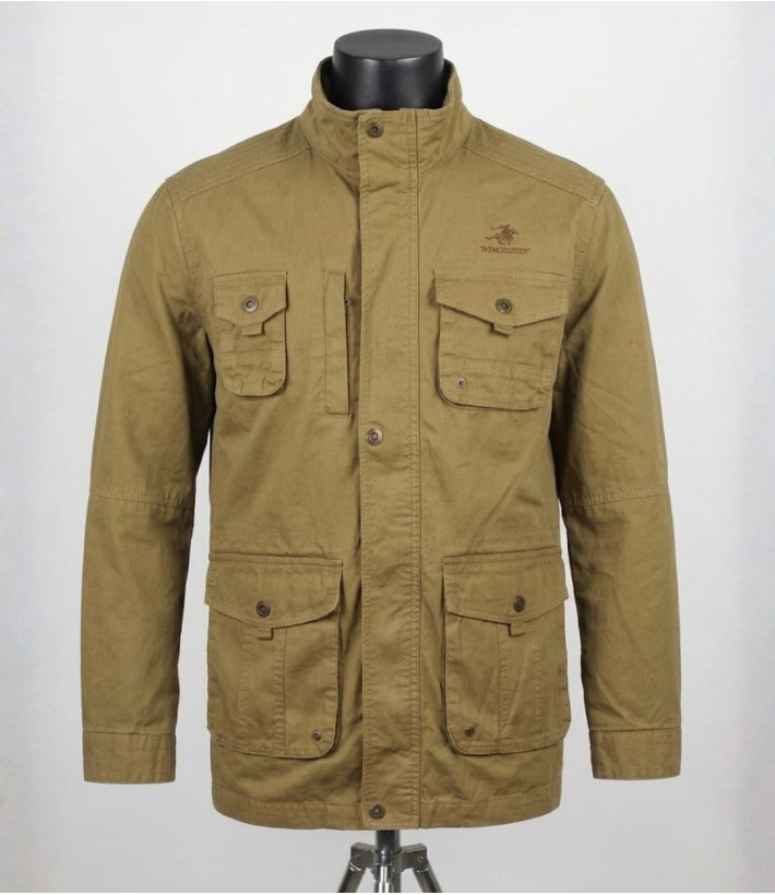 Winchester WE1238M — Saharienne homme jaune en pur coton
