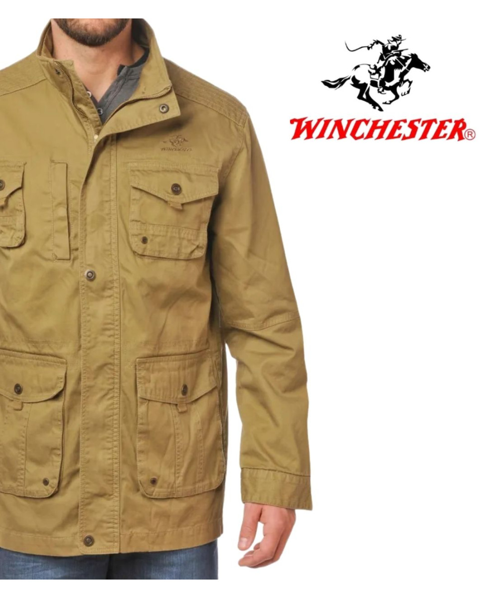 Winchester WE1238M — Saharienne homme jaune en pur coton