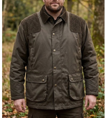 Veste de chasse homme verte déperlante LEDERTYS CLASSIC