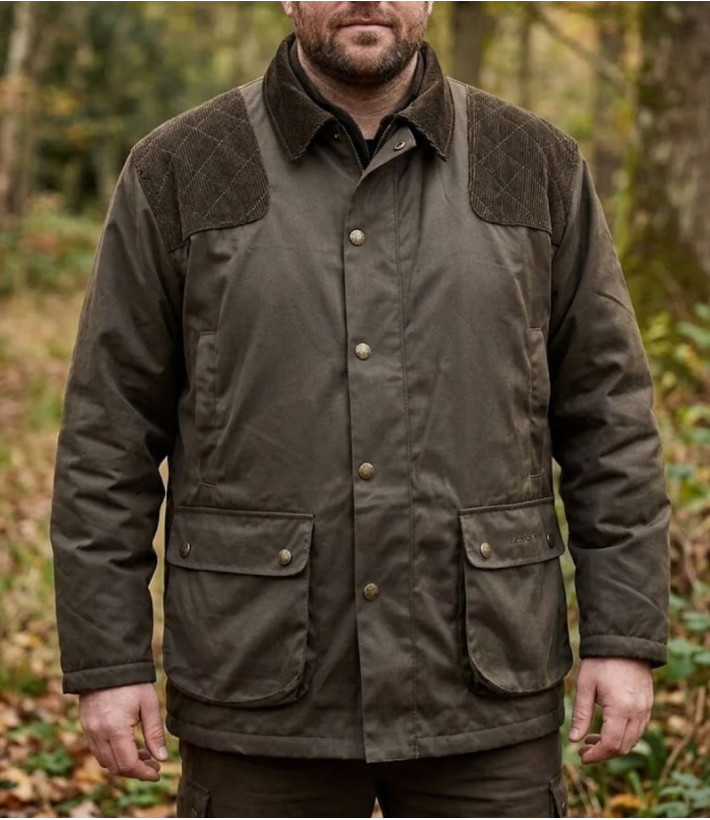 Veste de chasse homme verte déperlante LEDERTYS CLASSIC