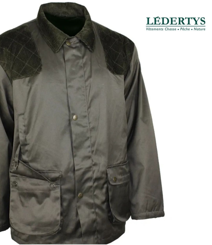 Ledertys Classic — Veste de chasse verte chaude déperlante