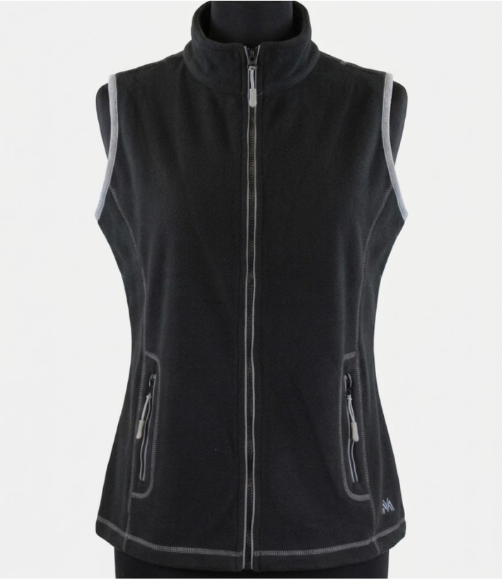 MAYFLOWER SAKURA1 — Gilet polaire noir sans manches