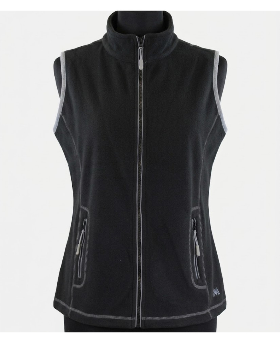 MAYFLOWER SAKURA1 — Gilet polaire noir sans manches