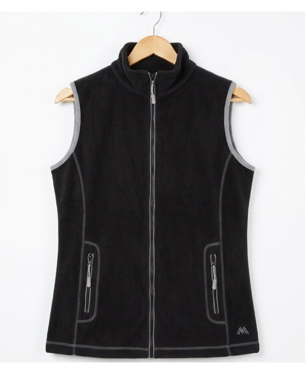MAYFLOWER SAKURA1 — Gilet polaire noir sans manches