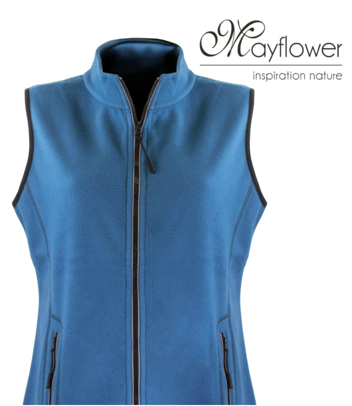 MAYFLOWER SAKURA2 — Gilet polaire bleu sans manches